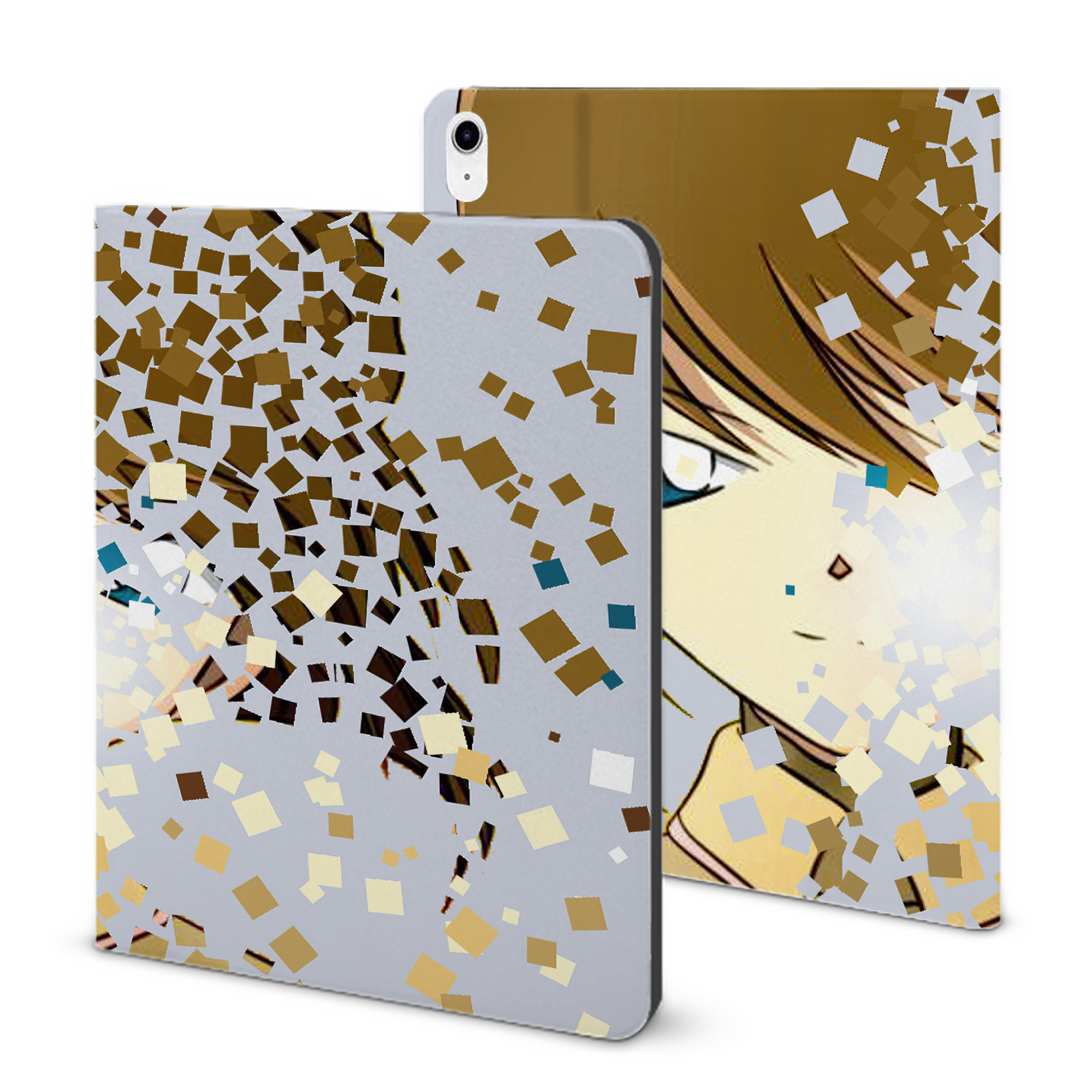 （画像用） 名探偵コナン Detective Conan IPad ケース ブック型 PUレザー TPU 耐衝撃 軽量 薄型 ペン収納なし 全面保護 IPad 各モデル対応